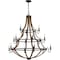 Quoizel Shire 15-Light Rustic Black Chandelier SHR5015RK - alternate 1
